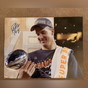 Peyton Manning Autographed Photo Denver Broncos 8.5x11